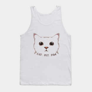 Cat . Pet . Paw Tank Top